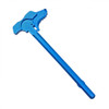 MCS AR-15 Tactical "BAT" Style Charging Handle w/ Oversized Latch Non-Slip - Blue 