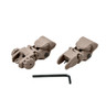 MCS Polymer Front and Rear Flip Up Back Up Sight Set - Tan 