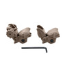 MCS Polymer Front and Rear Flip Up Back Up Sight Set - Tan 