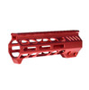 MCS 7" Red M-LOK Free Float Handguard with Integrated Hand Stop for 223/5.56 Uppers 