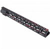 MCS AR-15 MLOK 15" Free Float Handguard with "D" Cut - Base Sniper Gray - Pattern - Red - Pink - Robins Egg - Cerakote Splatter 