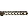 MCS AR-15 M-LOK 15" ANGLE CUT CLAMP ON HANDGUARD - BASE FDE - PATTERN - BBR - ODG - GOLD - CERAKOTE SPLATTER 