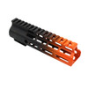 MCS AR-15 7" ANGLE CUT CLAMP ON M-LOK HANDGUARD - CERAKOTE GRADIENT - BASE BLACK - ORANGE 