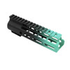 MCS AR-15 7" ANGLE CUT CLAMP ON M-LOK HANDGUARD - CERAKOTE GRADIENT - BASE BLACK - ROBINS EGG 