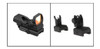 MCS RED DOT + FLIP UP SIGHT COMBO: MVR REFLEX SIGHT DUAL COLORS RED/GREEN + QF BUIS FRONT AND REAR IRON SIGHT 