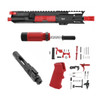 MCS Micro 5" AR15 Complete Build Kit With Short Buffer System - CEARKOTE RED 
