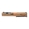 MCS 9MM COMPLETE SLIDE KIT "COMPETITOR" IN BURNT BRONZE WITH CROWN CUT COPPER BARREL GLOCK 19 COMPATIBLE 