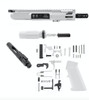 MCS Spooky Micro 5" AR15 Complete Build Kit With Short Buffer System - CEARKOTE White 