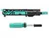 MCS AR-15 5.56 NATO CAMO 5'' V2 SLICK SIDE PISTOL UPPER - FORGED UPPER WITH 3.5 SHORT BUFFER SYSTEM - CERAKOTE ROBINS EGG 