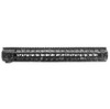 MCS AR-15 Keymod 16" Extra Long Free Float Handguard - Base Black - Pattern - Glacier Silver - Cerakote Splatter 
