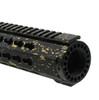 MCS AR-15 Keymod 16" Extra Long Free Float Handguard - Base Black - Pattern - Gold - Cerakote Splatter 