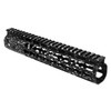 MCS AR-15 10'' Light Weight Keymod Handguard - Base Black - Pattern - Glacier Silver - Cerakote Splatter 