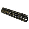 MCS AR-15 10'' Light Weight Keymod Handguard - Base Black - Pattern - Gold - Cerakote Splatter 