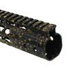 MCS AR-15 10'' Light Weight Keymod Handguard - Base Black - Pattern - Gold - Cerakote Splatter 