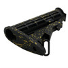 MCS AR-15 Collapsible Standard Version Stock Body - Mil Spec - Base Black - Pattern - Gold - CERAKOTE SPLATTER 
