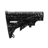 MCS AR-15 Collapsible Standard Version Stock Body - Mil Spec - Base Black - Pattern - SILVER - CERAKOTE SPLATTER 