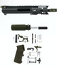 MCS AR-15 5.56 NATO 5'' SLICK SIDE PISTOL UPPER - FORGED UPPER W/ 3.5 SHORT BUFFER SYSTEM - LOWER PARTS KIT - CERAKOTE OD GREEN 