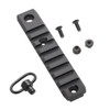 MCS Keymod Rail Section with QD Port and Swivel 4" - Black 