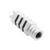 MCS AR-15/.223/5.56 Shark Muzzle Brake 1/2x28 Pitch Thread - Cerakote Glacier Silver 
