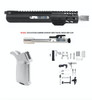 MCS AR-15 5.56 NATO 5'' PISTOL - SLICK SLIDE FORGED UPPER WITH 4'' HANDGUARD - SILVER BCG - LOWER PARTS KIT - USA GRIP 