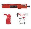MCS AR-15 SPOOKY 5.56 NATO 5'' PISTOL - FORGED UPPER WITH 4'' HANDGUARD - LOWER PARTS KIT - UPGRADED GRIP - CERAKOTE RED 