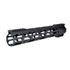 MCS AR-15 223/5.56 12.5" Super Light Slim Free Float M-LOK Handguards with Partial Top Rail - Black 