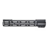 MCS AR-15 223/5.56 12.5" Super Light Slim Free Float M-LOK Handguards with Partial Top Rail - Black 