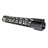 MCS AR-15 Super Light M-LOK Series Free Float Handguards with Partial Top Rail 15" - Black 