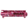 MCS AR-15 Mil-Spec Upper Receiver - Base Pink - Pattern - Glacier Silver - Bright White - Blue Flame - Made in U.S.A - Cerakote Splatter 