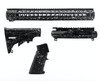MCS AR-15 Cerakote Splatter Furniture Set - Upper Receiver - 16" Rail - A2 Grip - Stock - Color Silver 