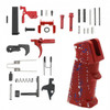 MCS AR-15 Lower Receiver Parts Kit Red - BW - CERAKOTE SPLATTER RED WHITE & BLUE 