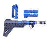 MCS AR-15 Micro Pistol Furniture Set With Brace - Anodized Blue  MCS AR-15 Micro Pistol Furniture Set With Brace - Anodized Blue