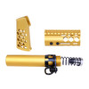 MCS AR-15 Micro Honeycomb Pistol Furniture Set - Anodized Gold 