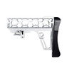 MCS Skeletonized 223/5.56/308 Buttstock for 6 Position Mil-Spec Tube, Silver Anodized Aluminum With Pad 