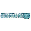 MCS AR-15 10" M-LOK Super Slim Free Float Handguard - Base Robins Egg - Pattern - Aqua Teal - Bright White - Blue Flame - Cerakote Splatter 