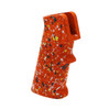 MCS AR STANDARD A2 PISTOL GRIP - BASE HUNTER ORANGE - PATTERN - SNIPER GRAY - BRIGHT WHITE - LEMON ZEST - CERAKOTE SPLATTER 