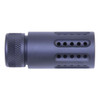 MCS AR-15 9MM Micro Slip Over Barrel Shroud Muzzle Brake USA Made With Multi Port - Anodized Black 