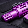MCS AR-15 Micro Slip Over Barrel Shroud Muzzle Brake USA Made With Multi Port - Anodized Purple 