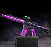 MCS AR-15 Micro Slip Over Barrel Shroud Muzzle Brake USA Made With Multi Port - Anodized Purple 