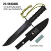 MCS TACTICAL 15″ SURVIVAL KNIFE - BLACK 