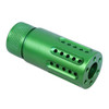 MCS AR-15 Micro Slip Over Barrel Shroud Muzzle Brake USA Made With Multi Port - Anodized Irish Green 
