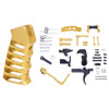 MCS AR-15 Enhanced Lower Parts Kit Skeletonized Aluminum Pistol Grip - Anodized Gold 