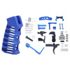 MCS AR-15 Enhanced Lower Parts Kit Skeletonized Aluminum Pistol Grip - Anodized Blue 