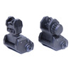 MCS AR-15 Tactical Polymer Folding Sights - Black 