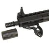 MCS AR-15 Spit Fire Muzzle Comp With Qd Blast Shield (9mm) (1/2 X 28) - Black 