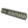MCS AR .308 10″ Ultra Lightweight M-LOK System Free Floating Handguard With Monolithic Top Rail - Anodized OD Green 