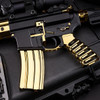 MCS AR-15 Ultralight Series Skeletonized Aluminum Pistol Grip - 24K Gold Plated 