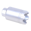 MCS AR-15 Micro ‘Trident’ Flash Can With Glass Breaker - Anodized Silver 