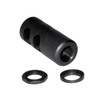 MCS AR-15 1/2x28 Muzzle Brake Short - Black Steel 