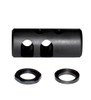 MCS AR-15 1/2x28 Muzzle Brake Short - Black Steel 